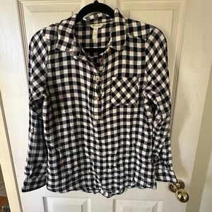 Matilda Jane Black & White Gingham Button-Up Shirt